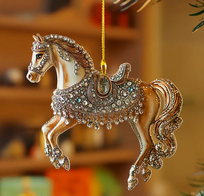 🔥🎁Handmade Horse Christmas Ornament（2D）